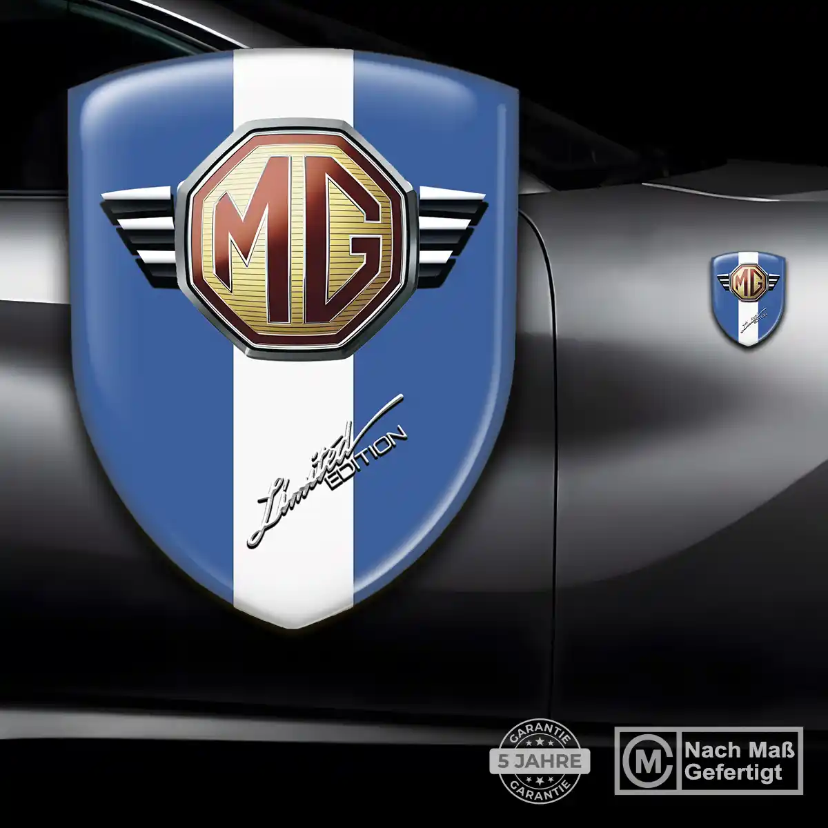 MG Silikon Aufkleber Wappen Interieurdesign