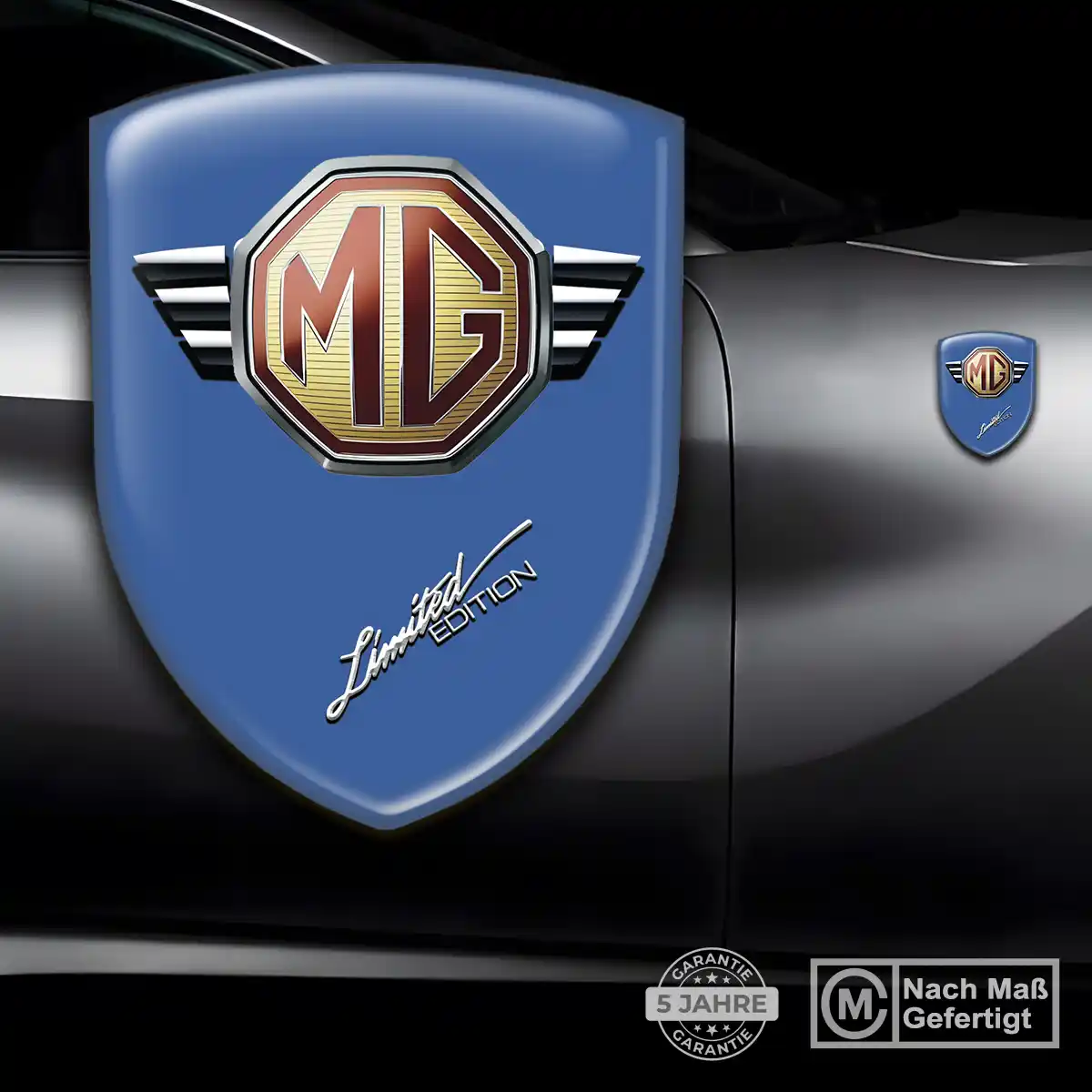 MG Silikon Aufkleber Wappen Luxus-Edition