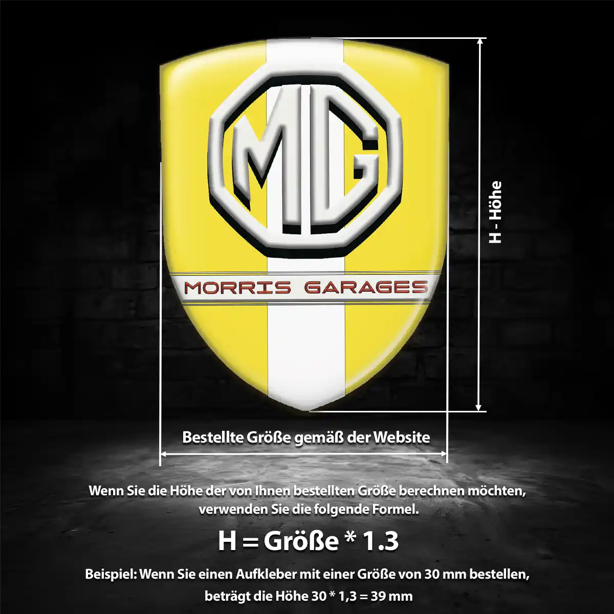 MG Silikon Aufkleber Wappen Markenedition