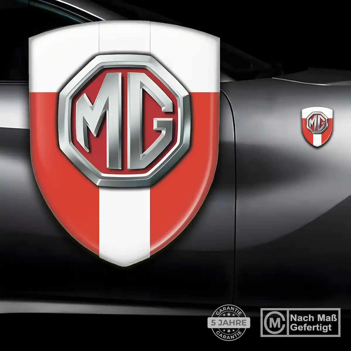 MG Silikon Aufkleber Wappen Premium-Edition