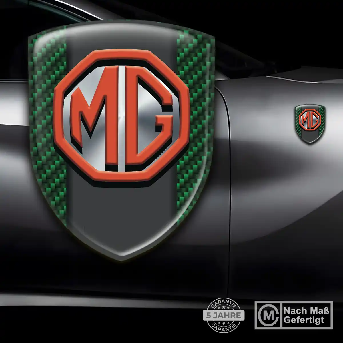 MG Silikon Aufkleber Wappen Tuningfahrzeug