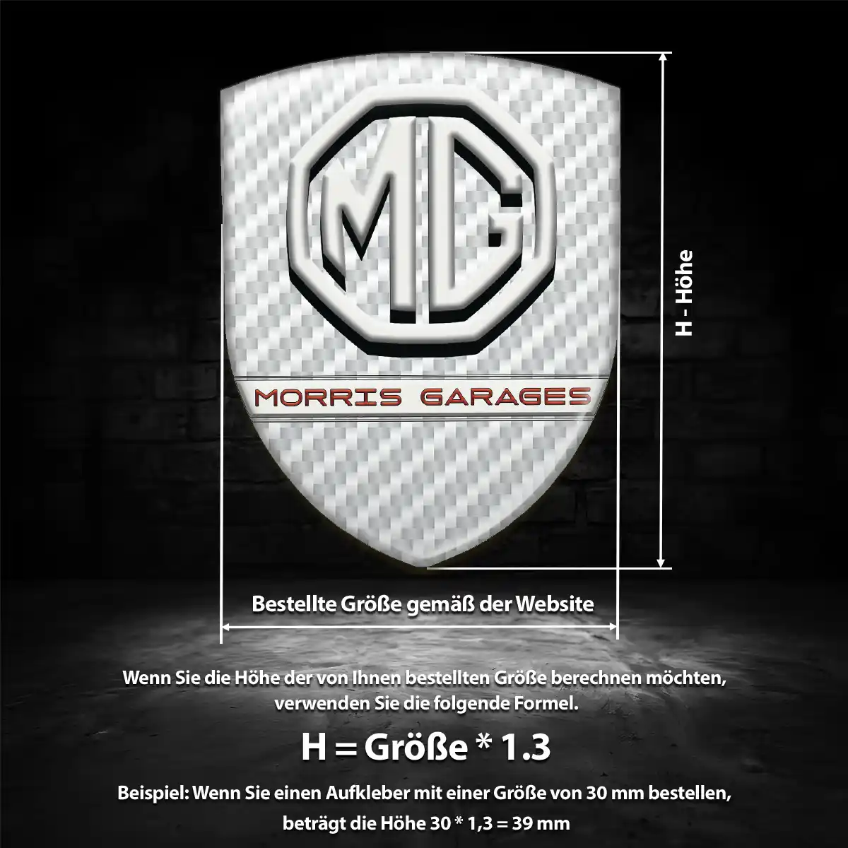 MG Wappen Aufkleber Auto Anspruchsvolles Design