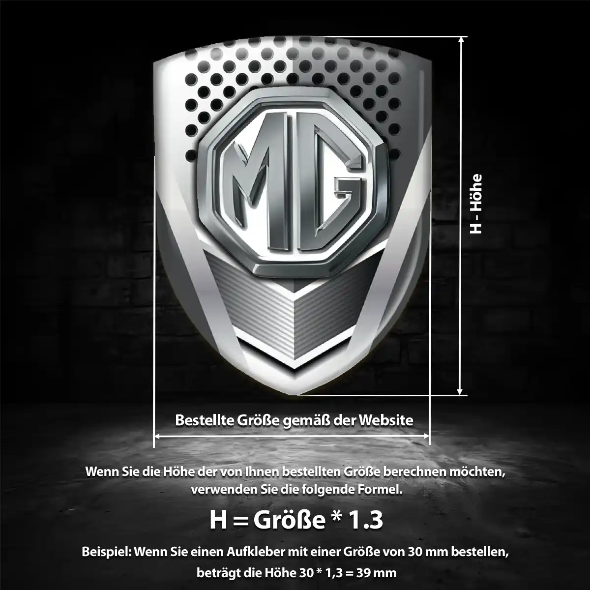 MG Wappen Aufkleber Auto Ausdrucksstarkes Design