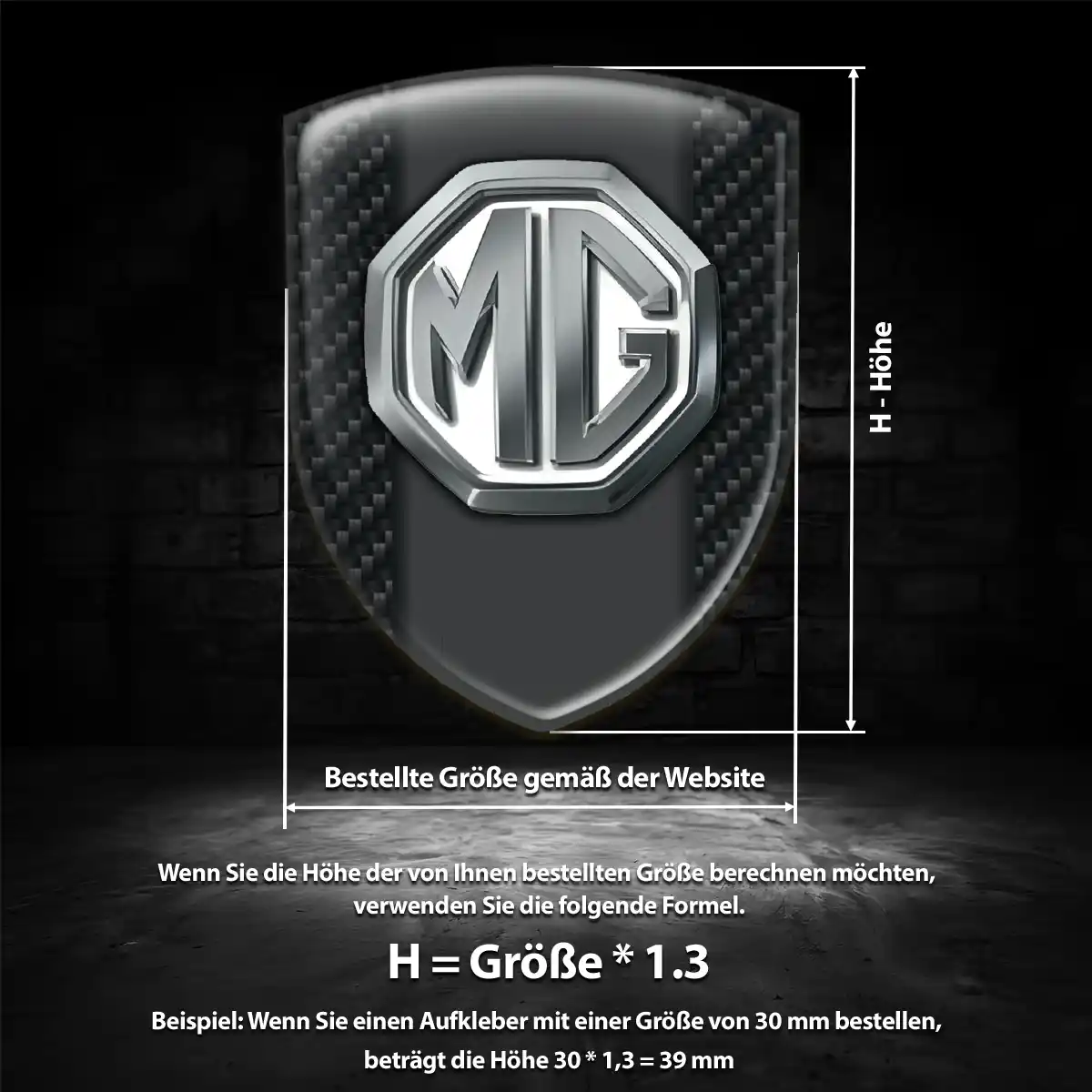 MG Wappen Aufkleber Auto Exterieurdesign