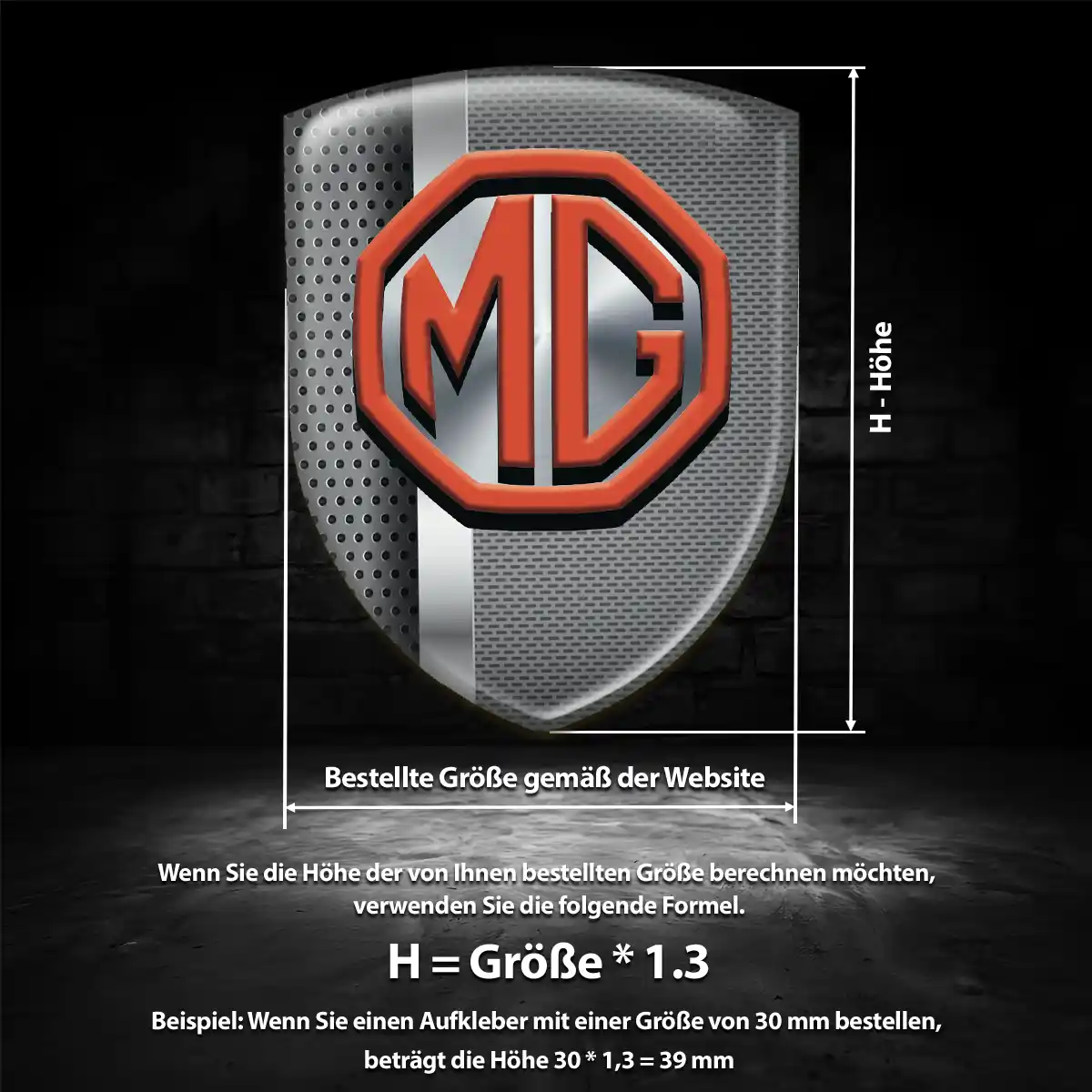 MG Wappen Aufkleber Auto Hohe Qualität