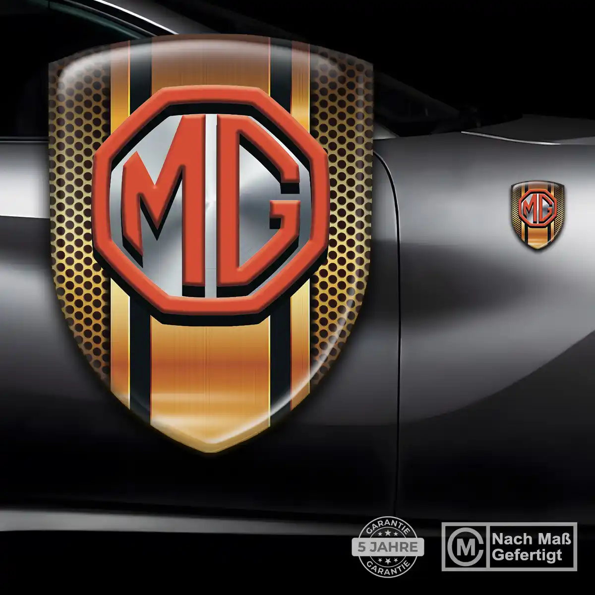 MG Wappen Aufkleber Emblem Auto Hochwertiges Harz