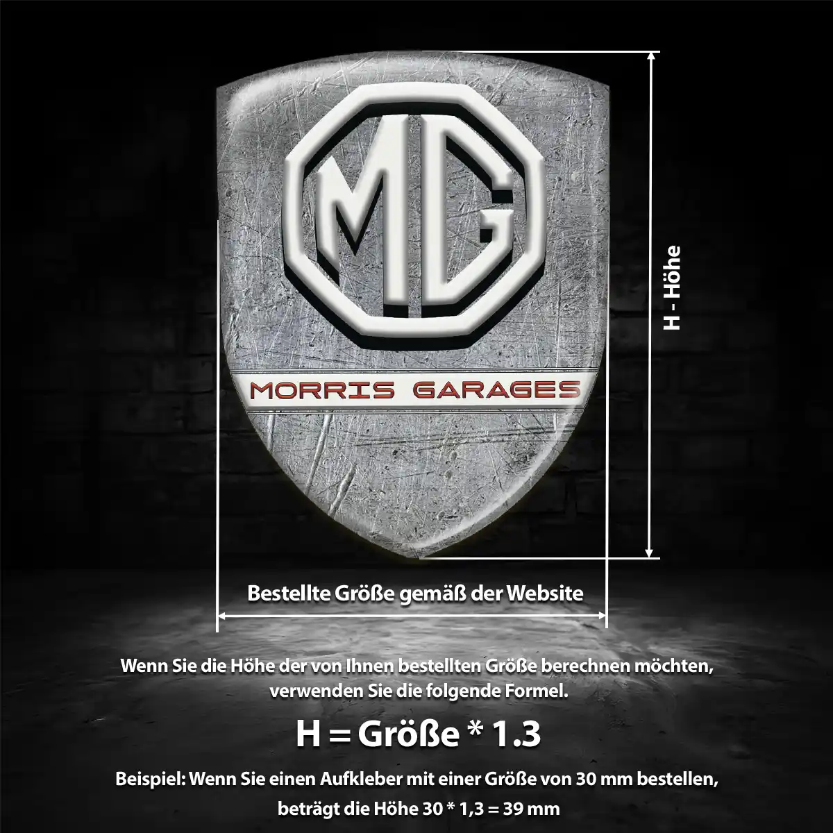 MG Wappen Aufkleber Emblem Auto Hohe Qualität