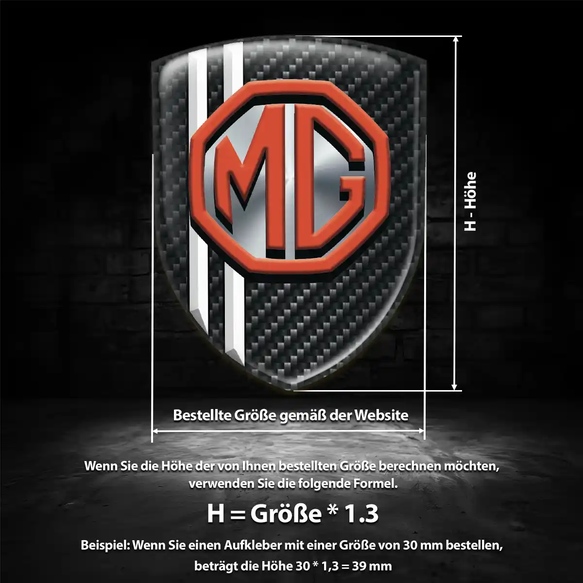 MG Wappen Aufkleber Emblem Auto Markenedition