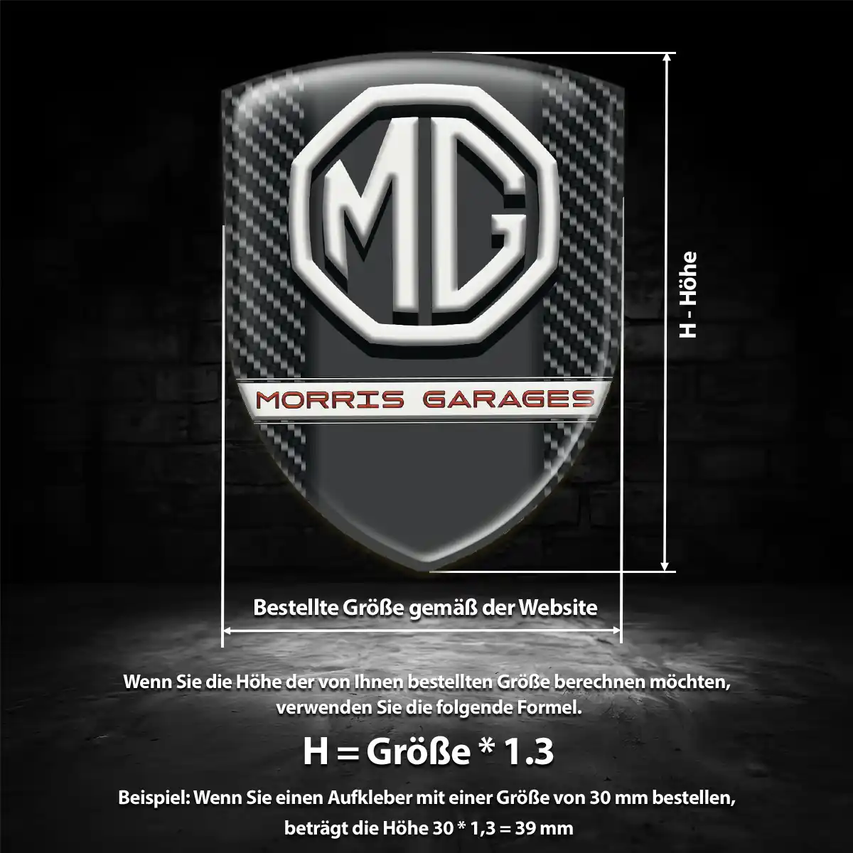 MG Wappen Aufkleber Emblem Auto Modernes Design