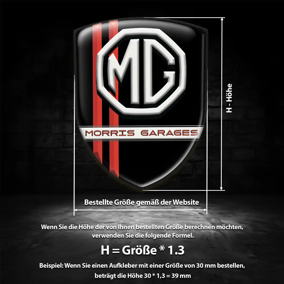 MG Wappen Aufkleber Emblem Auto Tuningfahrzeug