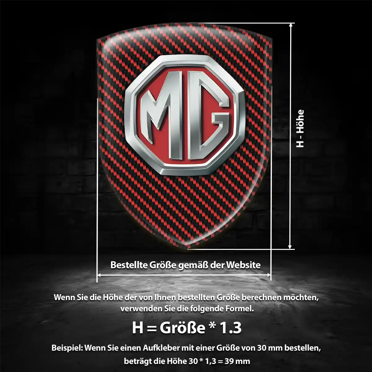 MG Wappen Aufkleber Emblem Hohe Qualität