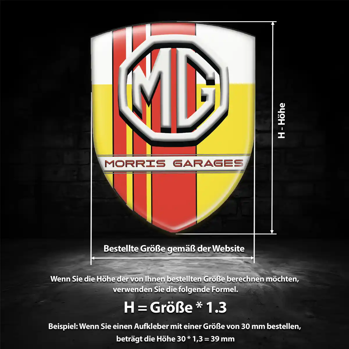 MG Wappen Aufkleber Hohe Qualität