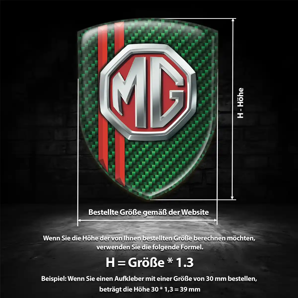MG Wappen Aufkleber Limitierte Auflage