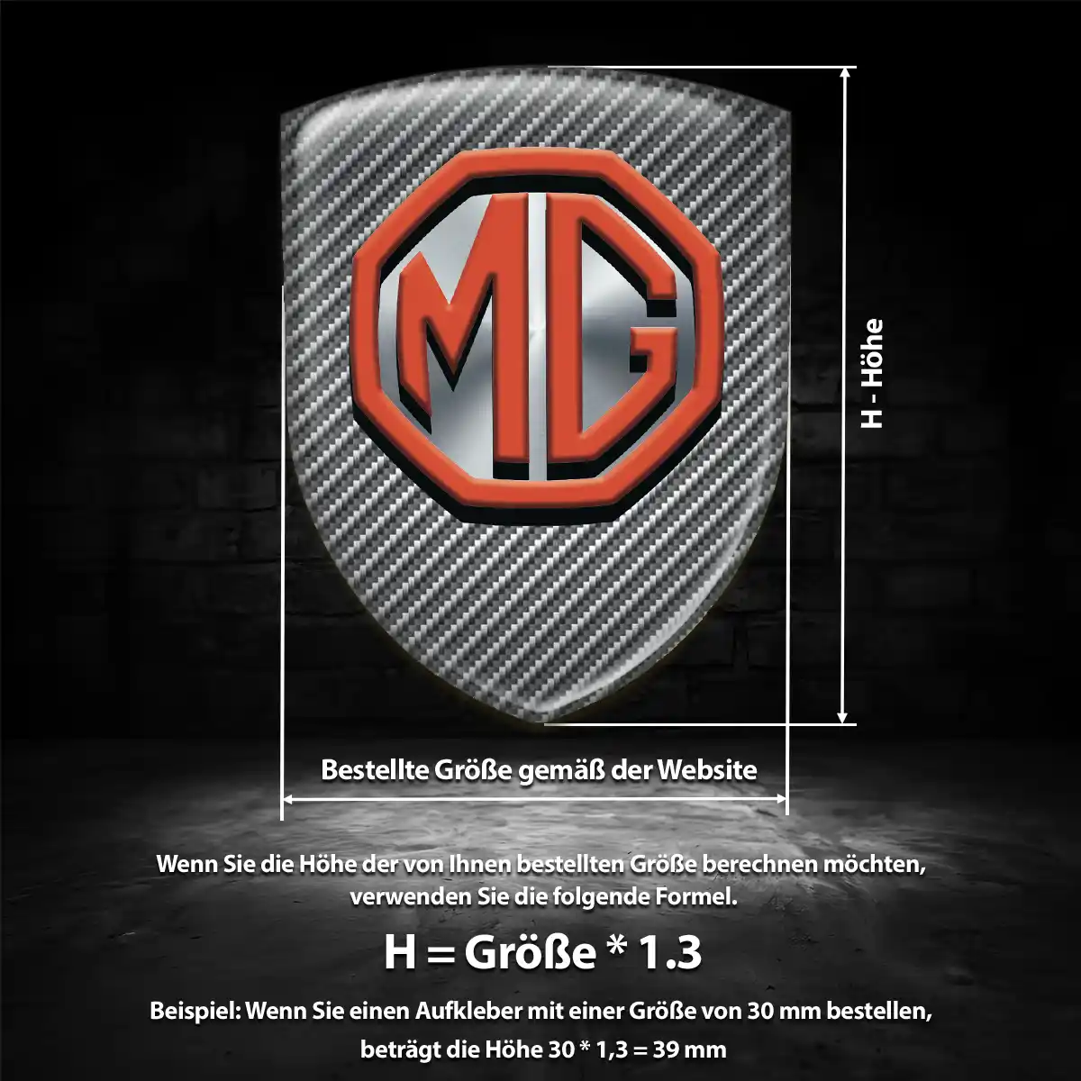 MG Wappen Aufkleber Luxus-Edition