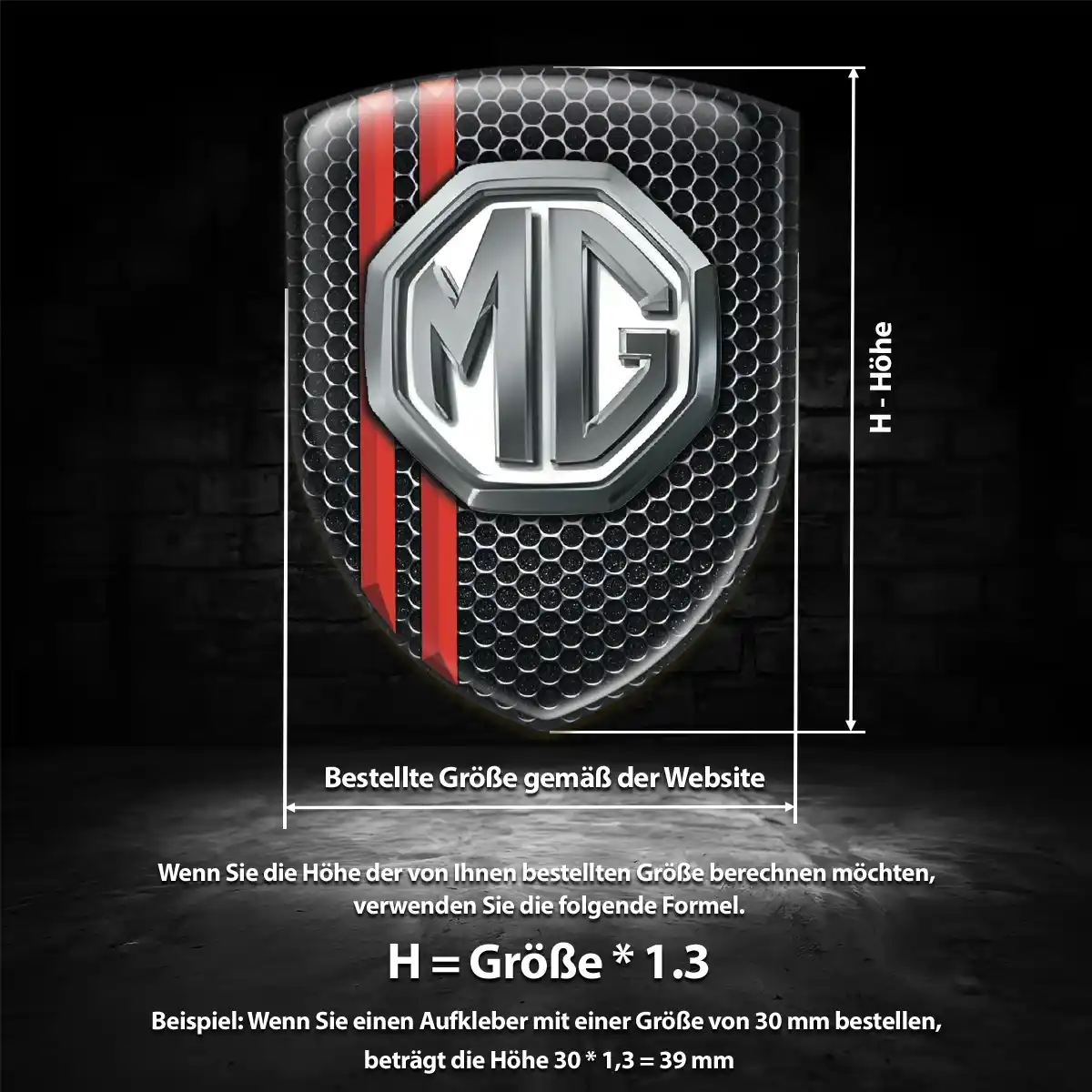 MG Wappen Aufkleber Markenedition