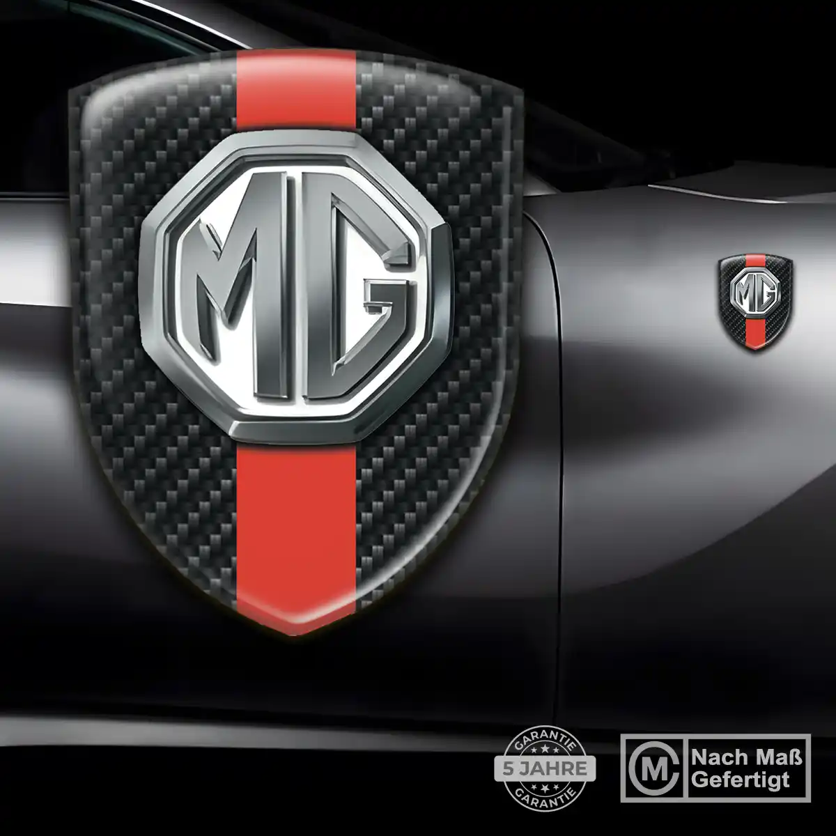 MG Wappen Aufkleber Tuningfahrzeug