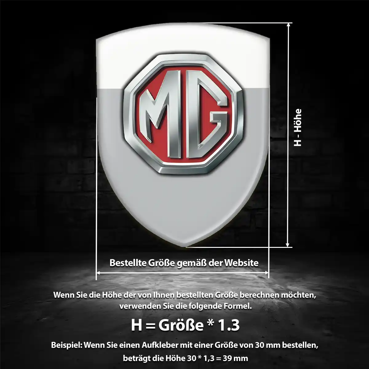 MG Wappen Emblem Anspruchsvolles Design