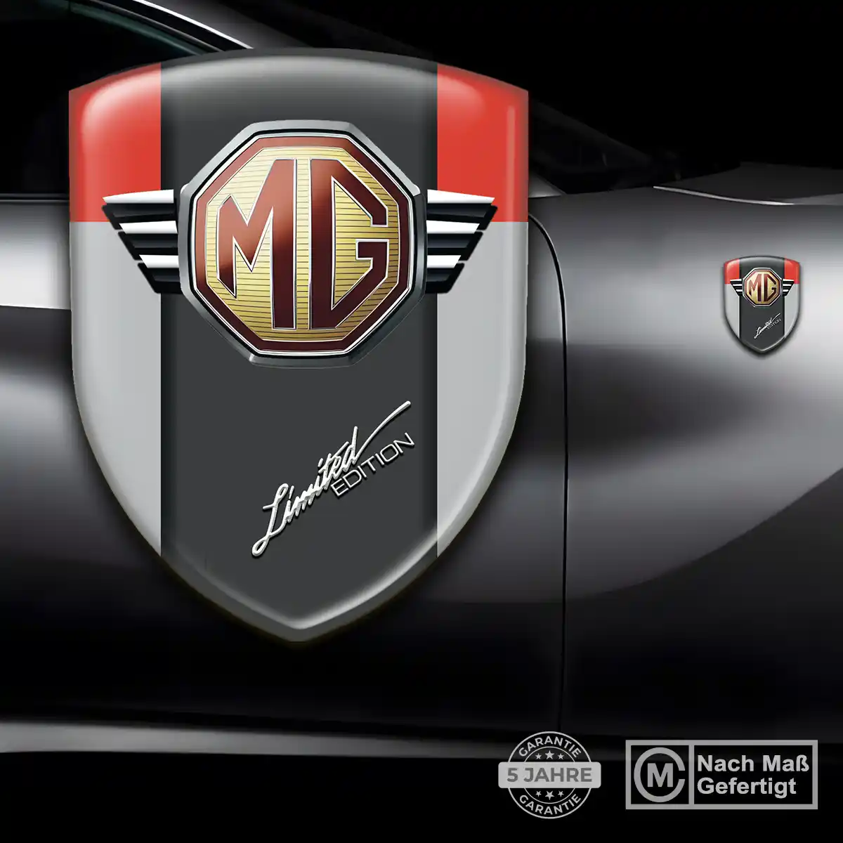 MG Wappen Emblem Aufkleber Anspruchsvolles Design