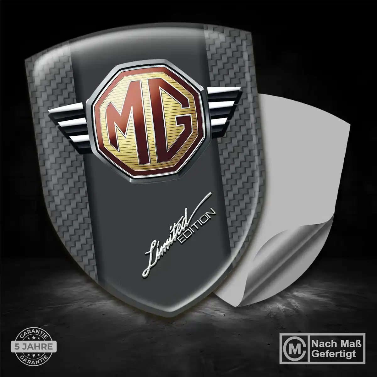 MG Wappen Emblem Aufkleber Auto Hochwertiges Harz