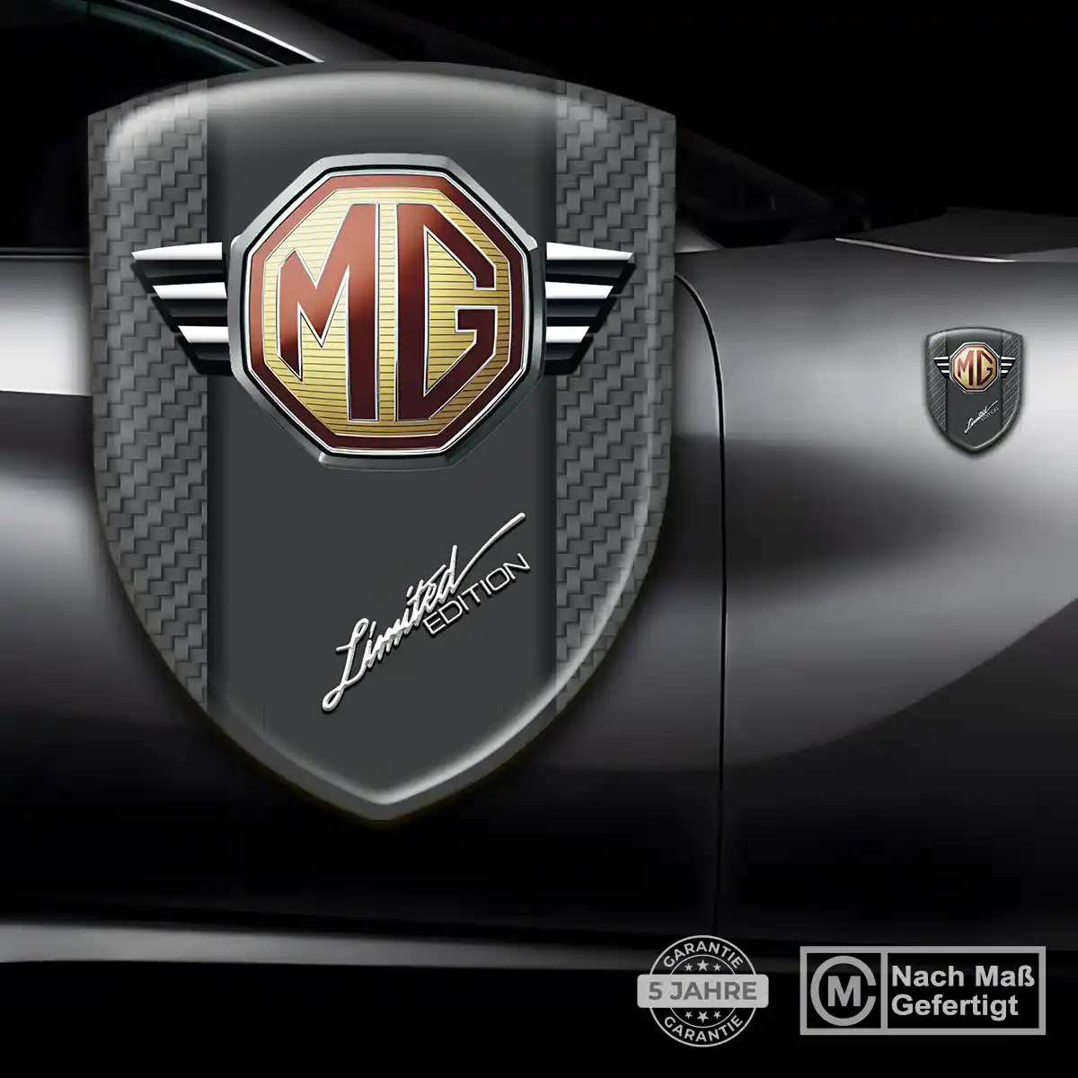 MG Wappen Emblem Aufkleber Auto Hochwertiges Harz
