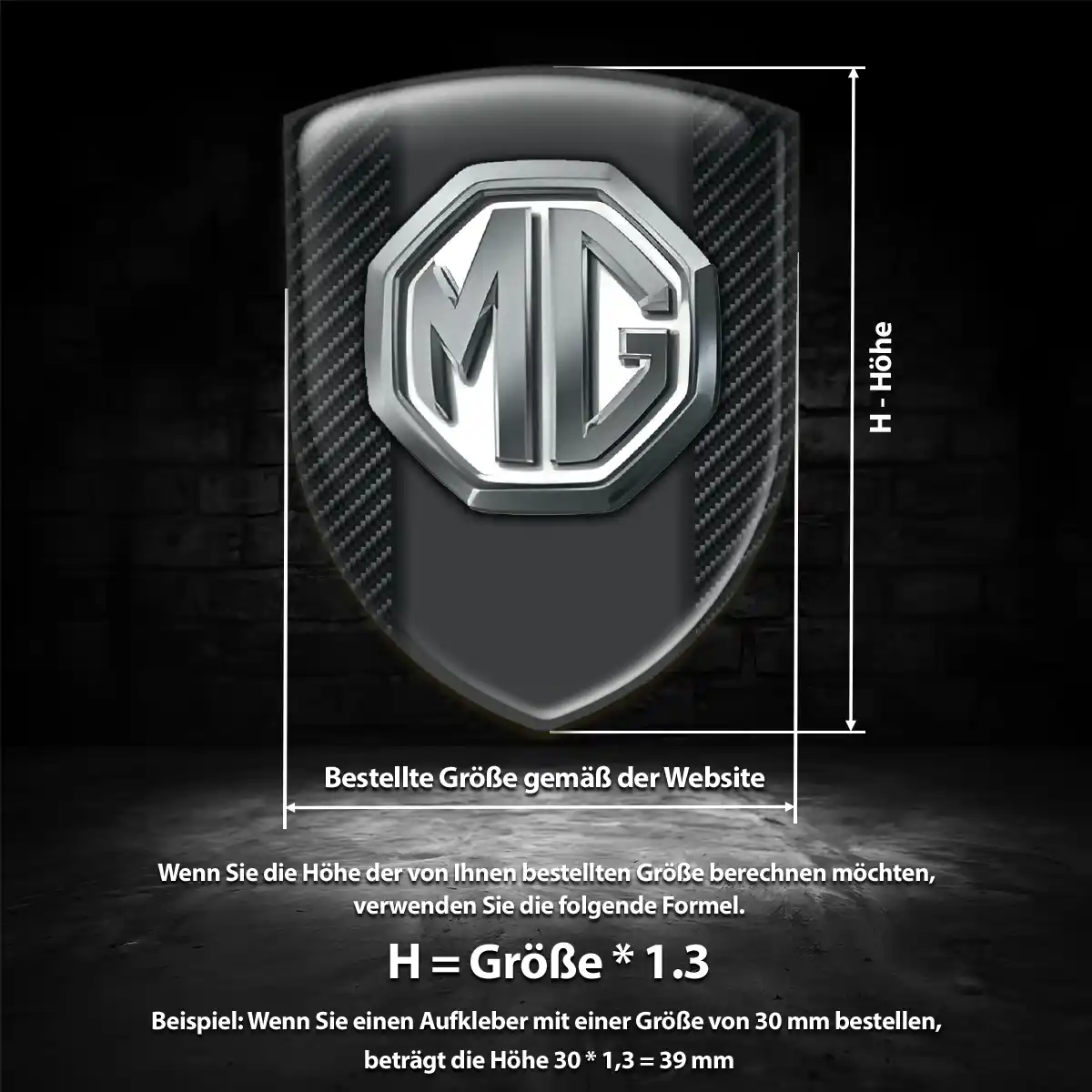 MG Wappen Emblem Aufkleber Auto Modernes Design