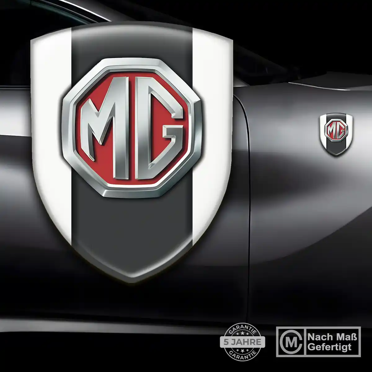 MG Wappen Emblem Aufkleber Auto Premium-Edition