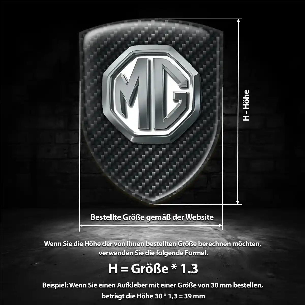 MG Wappen Emblem Aufkleber Auto Stilvolles Design