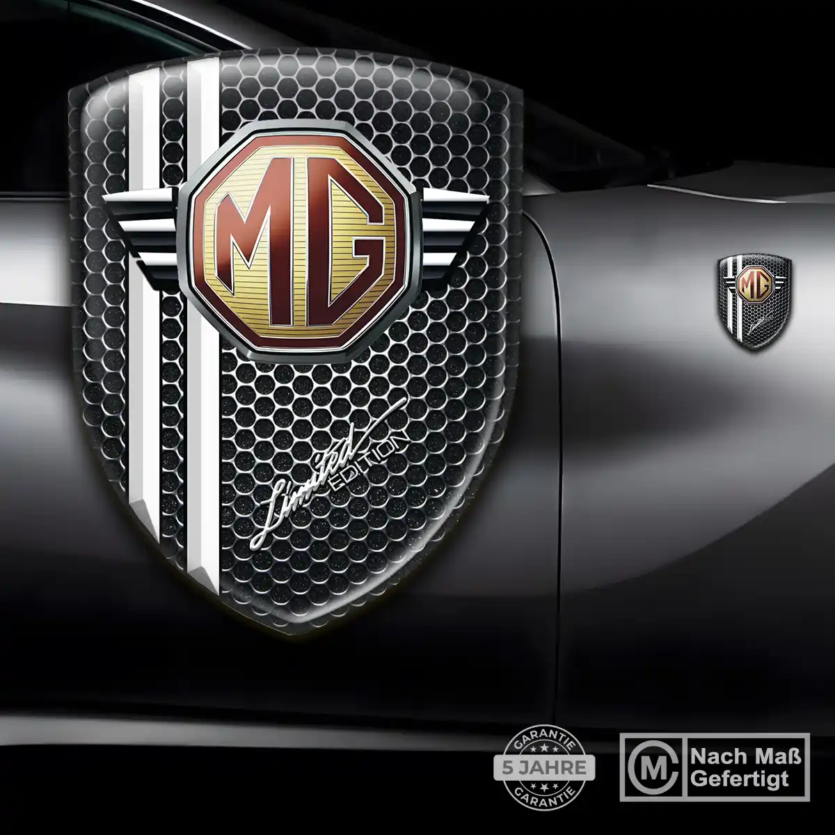 MG Wappen Emblem Aufkleber Edles Design