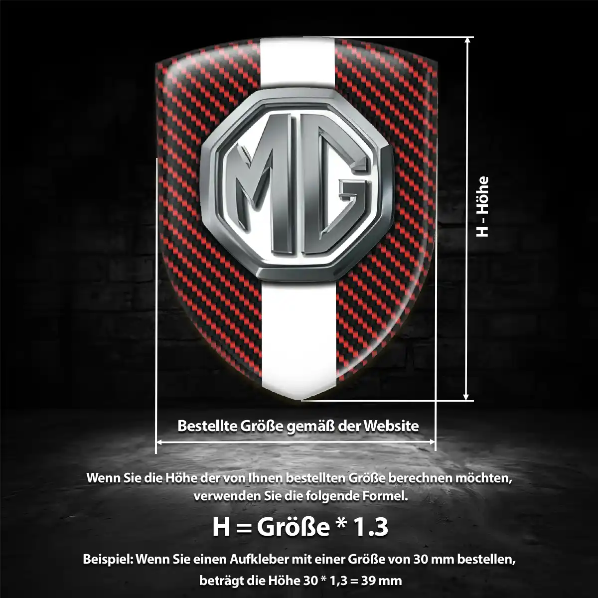 MG Wappen Emblem Auto Anspruchsvolles Design