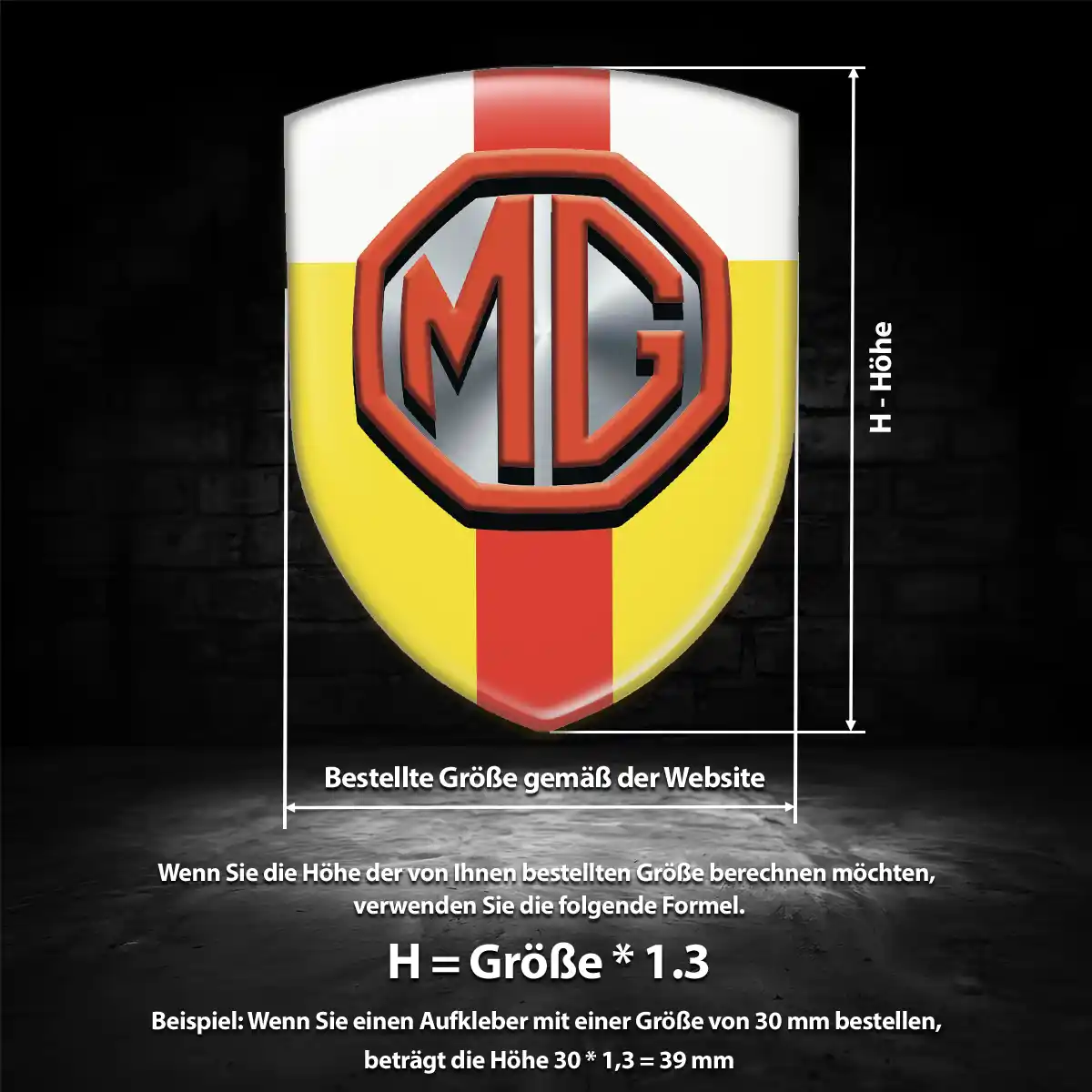 MG Wappen Emblem Auto Ausdrucksstarkes Design
