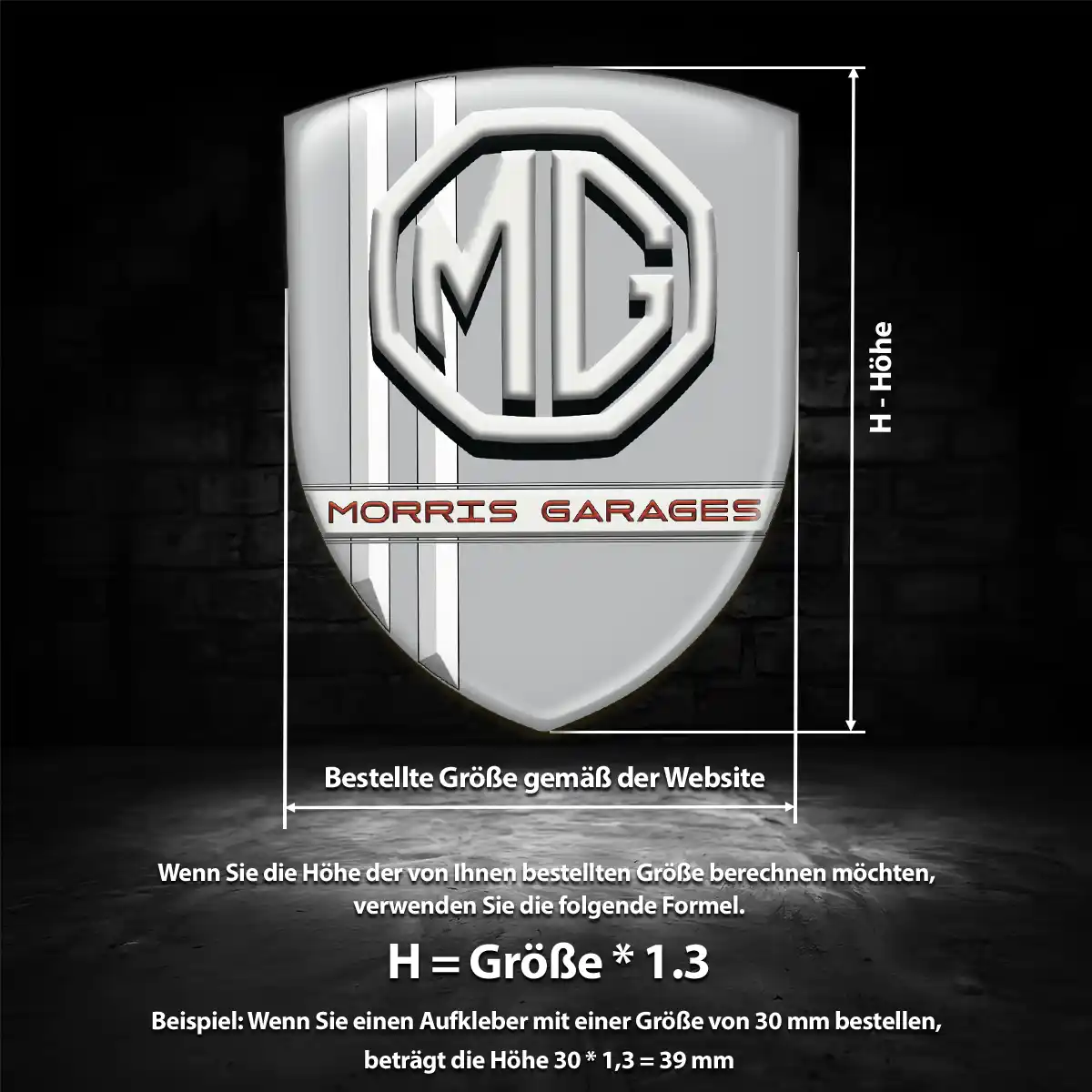 MG Wappen Emblem Auto Edles Design