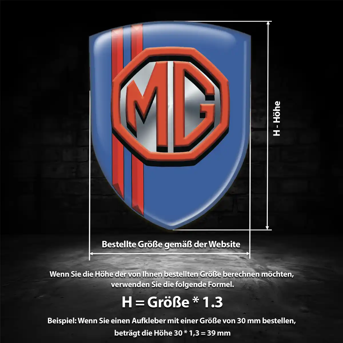 MG Wappen Emblem Auto Elegantes Design