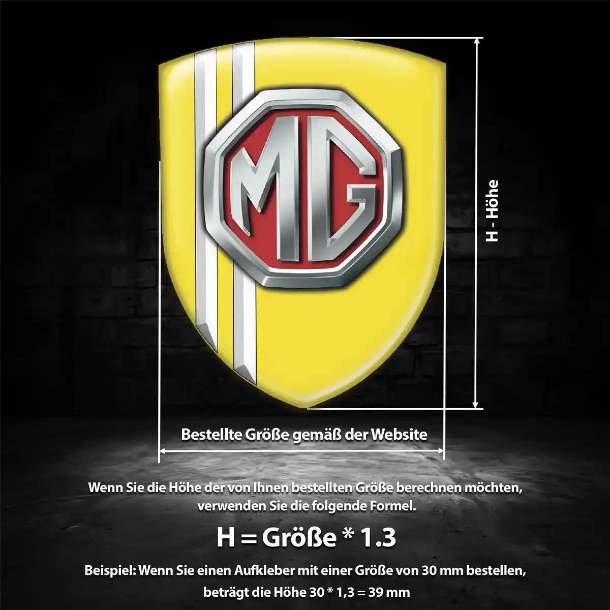 MG Wappen Emblem Auto Exterieurdesign