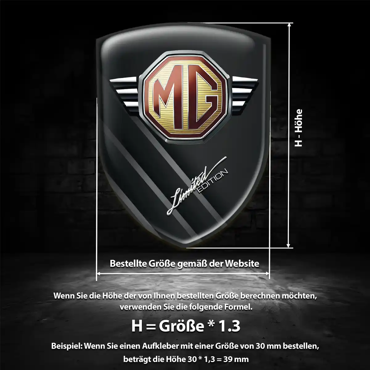 MG Wappen Emblem Auto Hohe Qualität