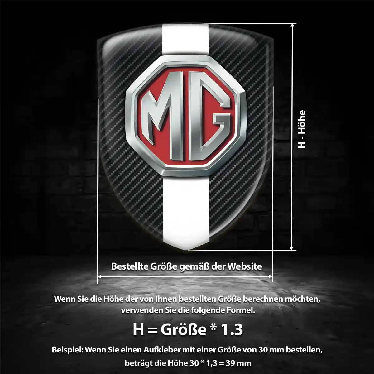 MG Wappen Emblem Auto Interieurdesign