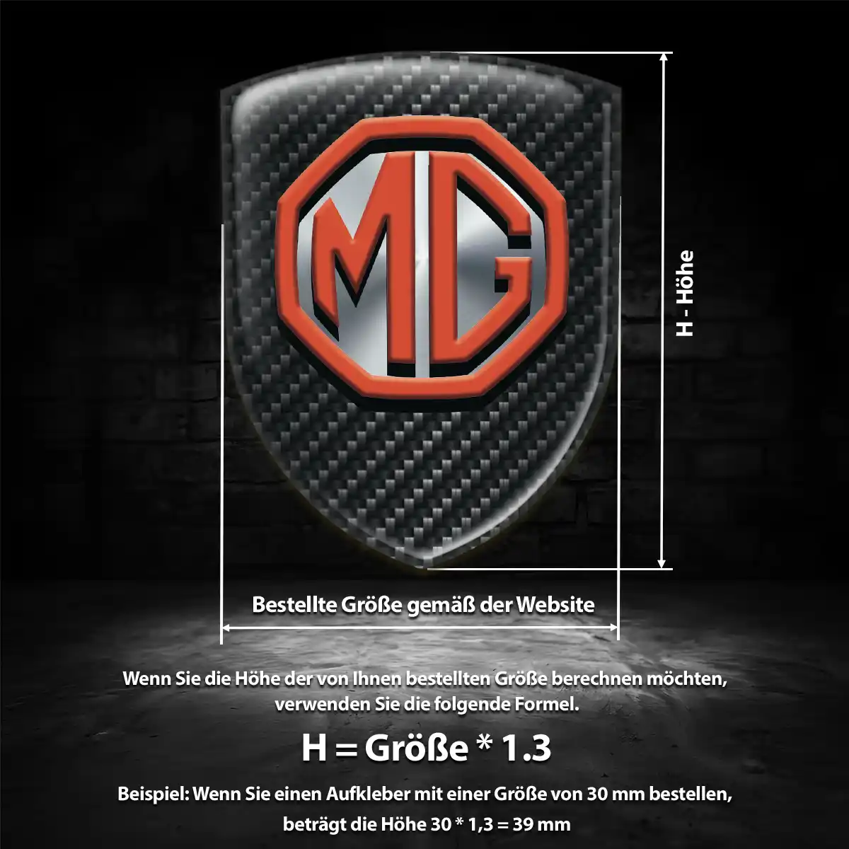 MG Wappen Emblem Auto Stilvolles Design