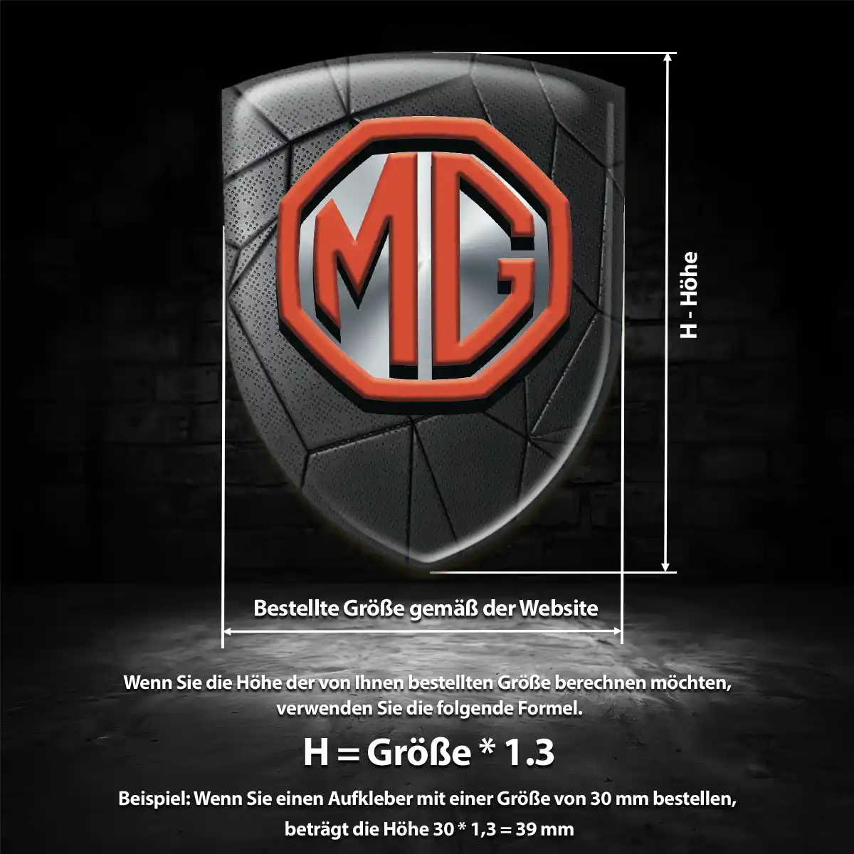 MG Wappen Emblem Auto Tuningfahrzeug