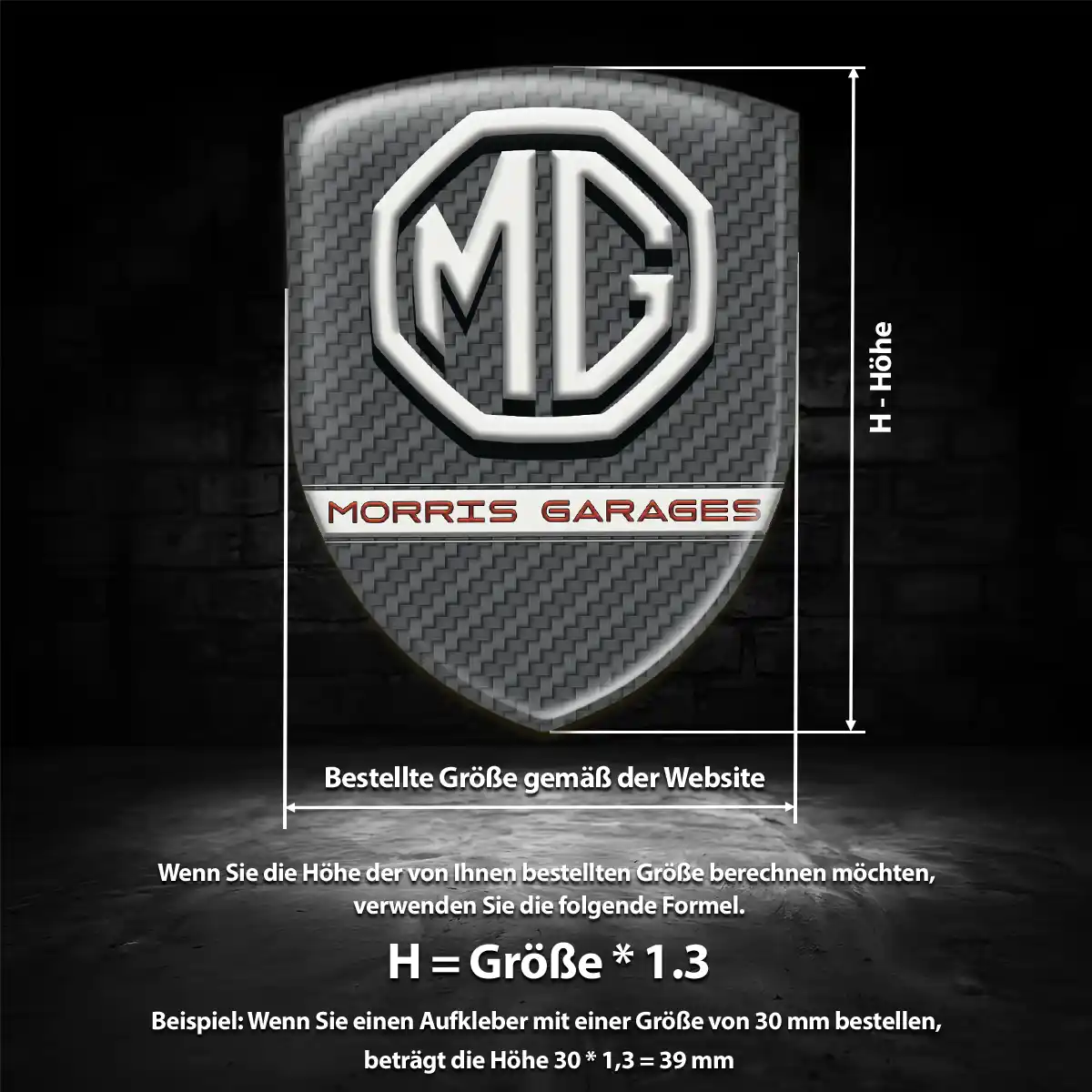 MG Wappen Emblem Exterieurdesign