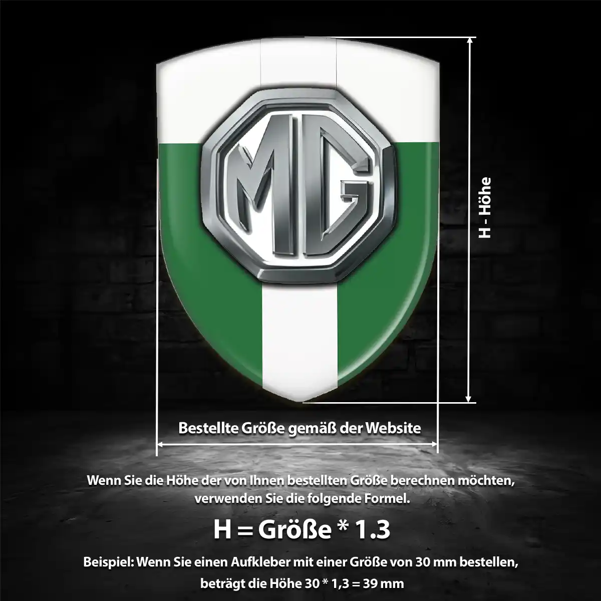 MG Wappen Emblem Premiumqualität