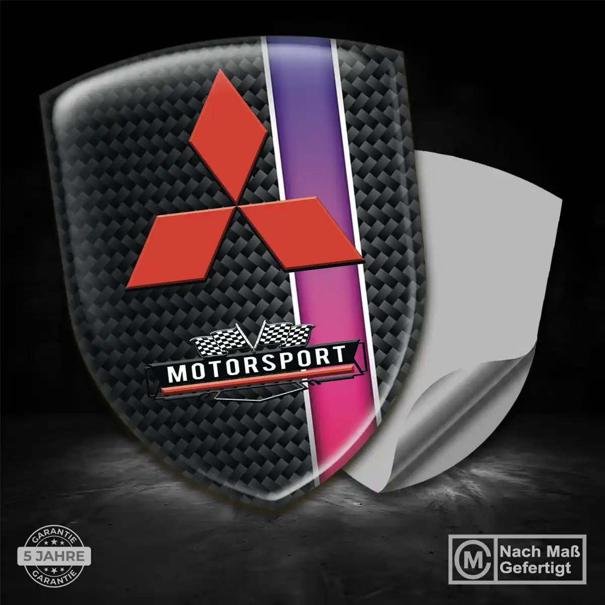 Mitsubishi 3D Gel Aufkleber Auto Hochwertiges Harz