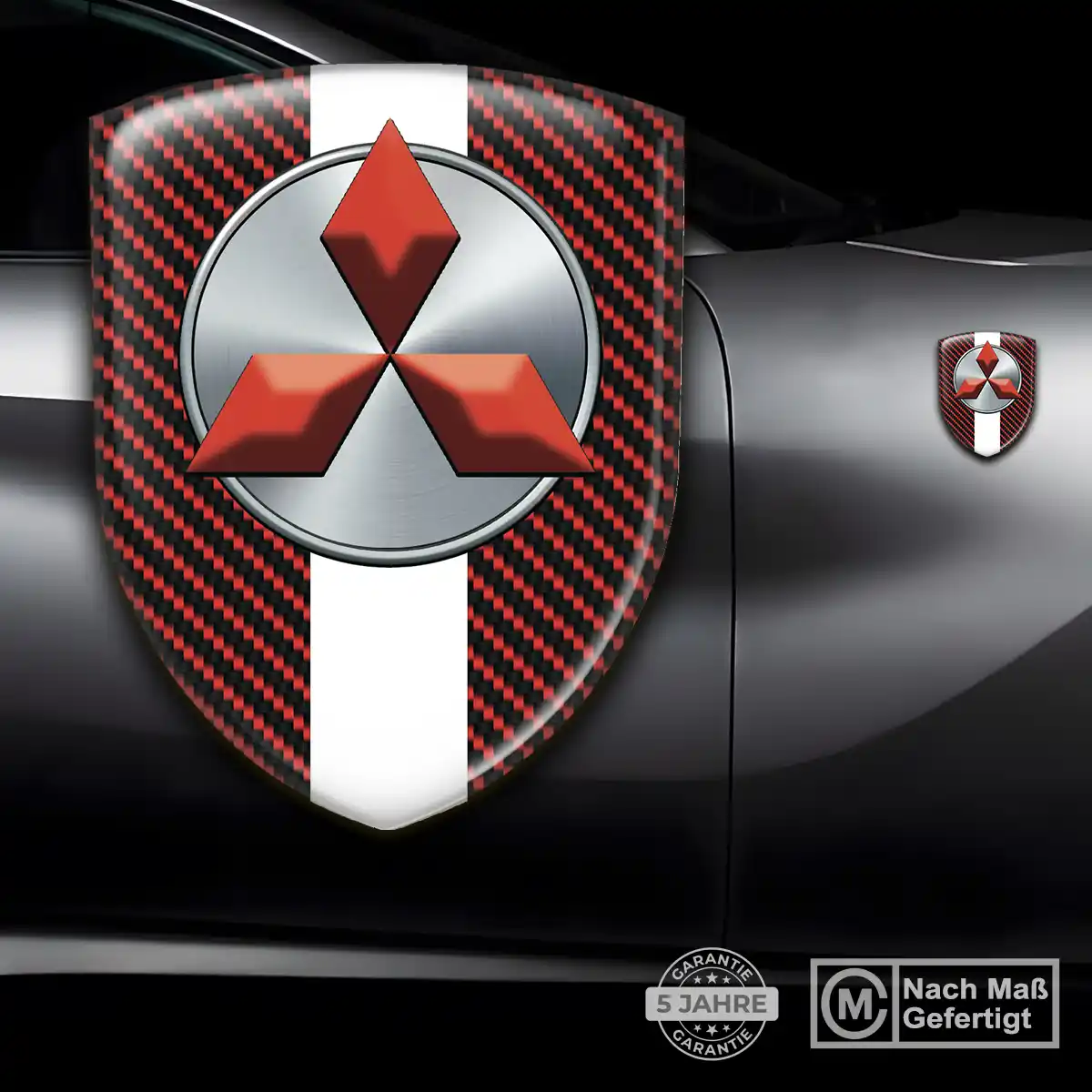 Mitsubishi 3D Gel Aufkleber Auto Interieurdesign