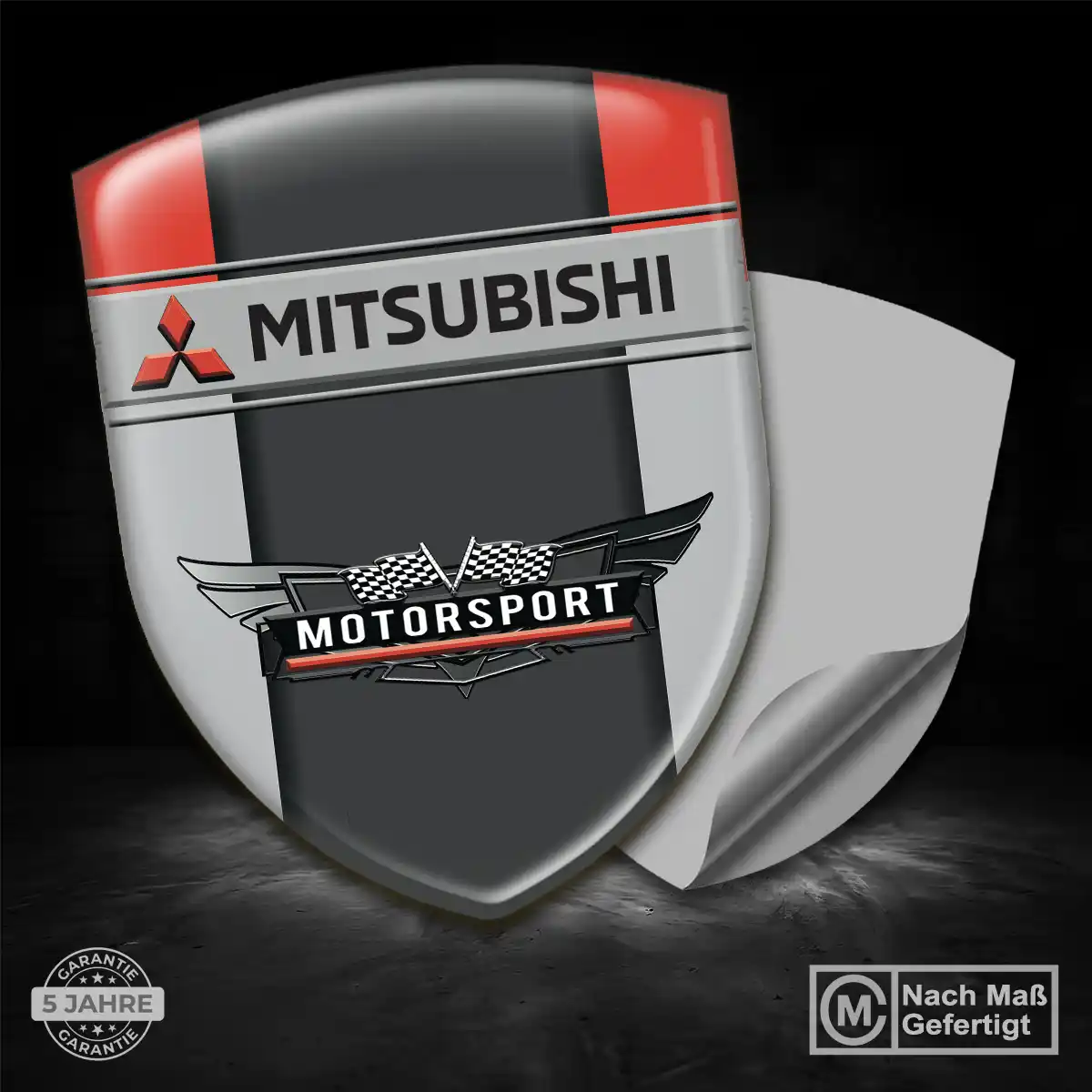 Mitsubishi 3D Gel Aufkleber Auto Limitierte Auflage