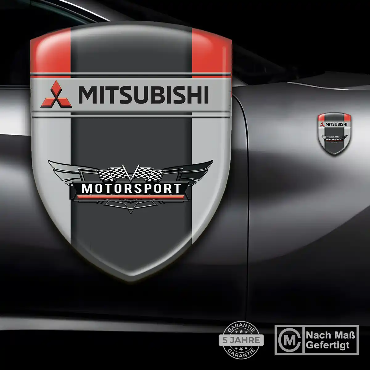 Mitsubishi 3D Gel Aufkleber Auto Limitierte Auflage