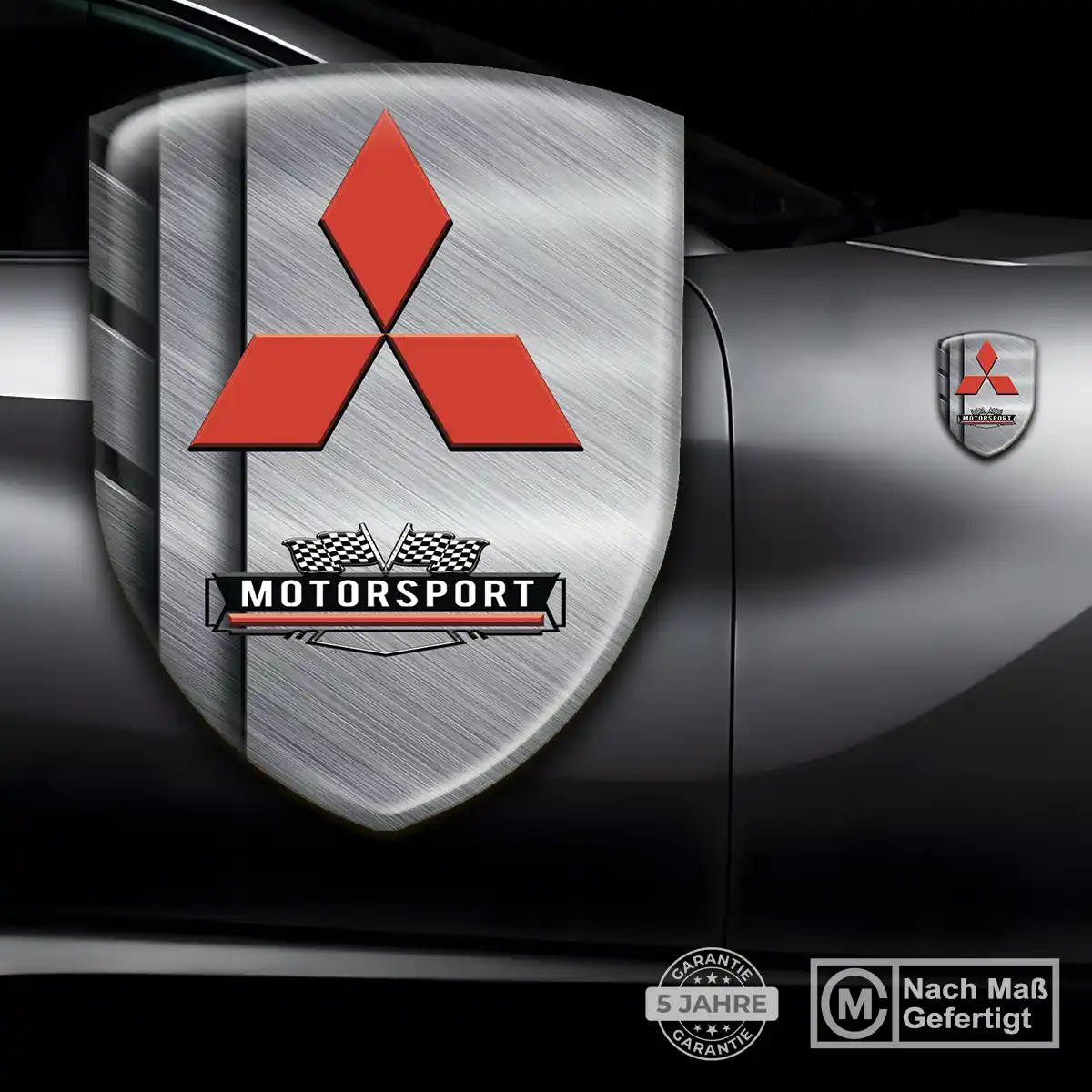 Mitsubishi 3D Gel Aufkleber Auto Stilvolles Design