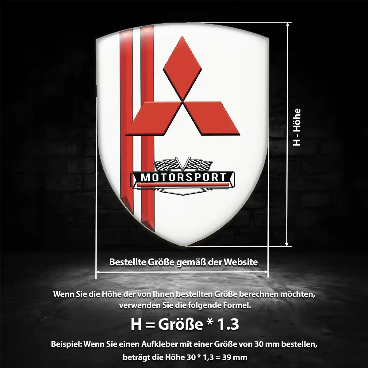 Mitsubishi 3D Gel Aufkleber Emblem Auto Exterieurdesign