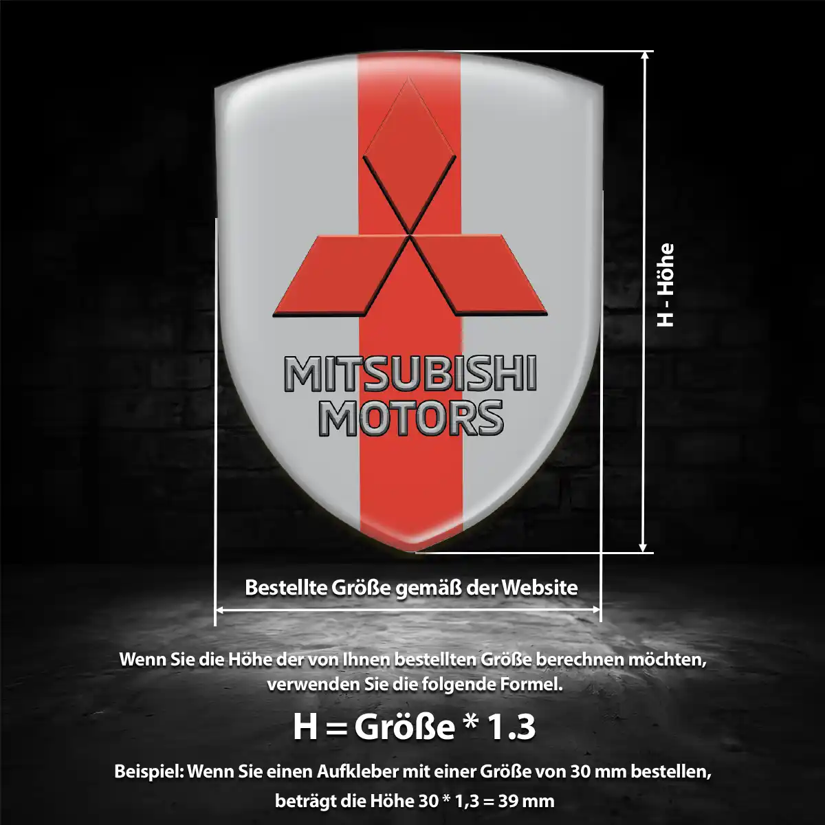 Mitsubishi 3D Gel Aufkleber Emblem Auto Hohe Qualität