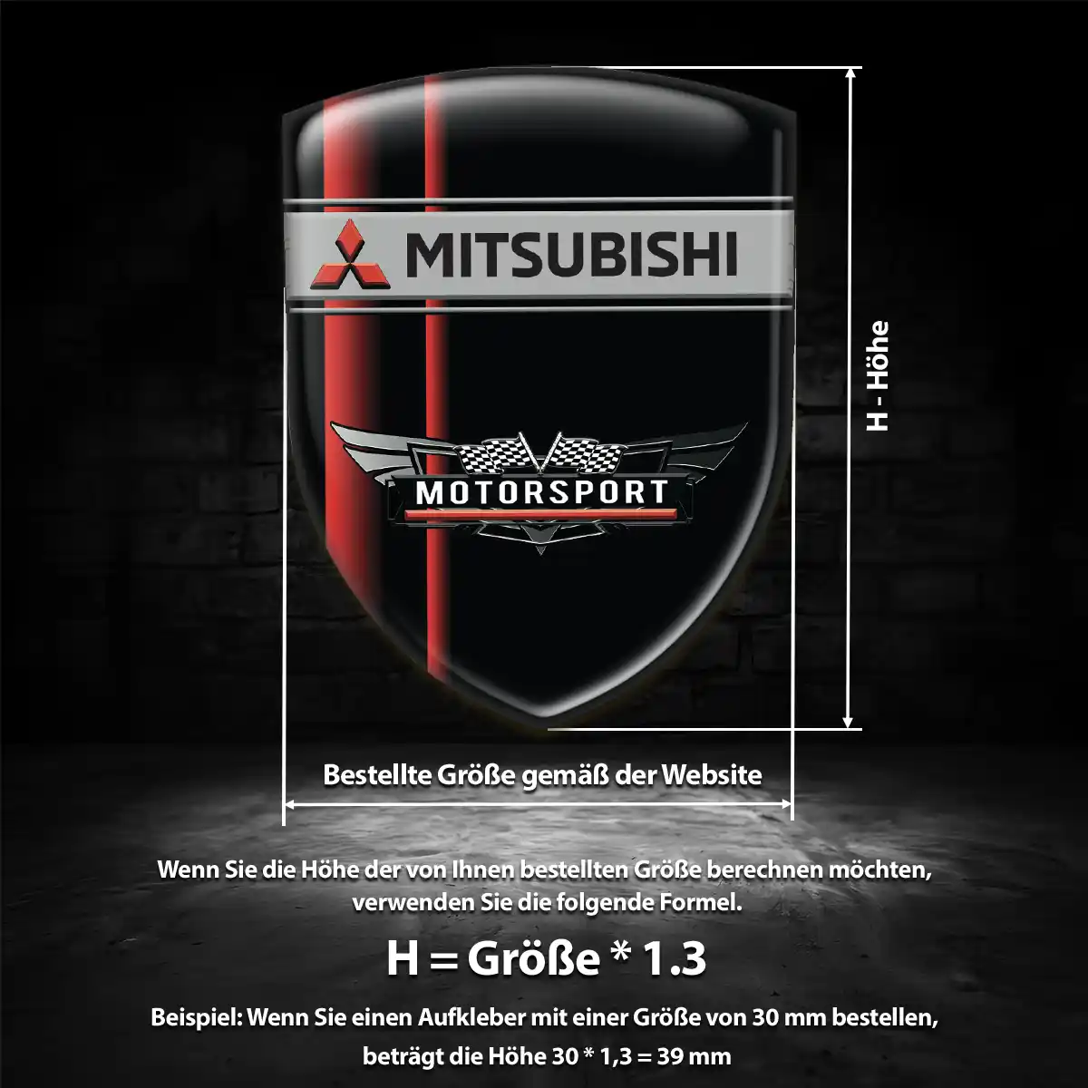 Mitsubishi 3D Gel Aufkleber Emblem Auto Luxus-Edition