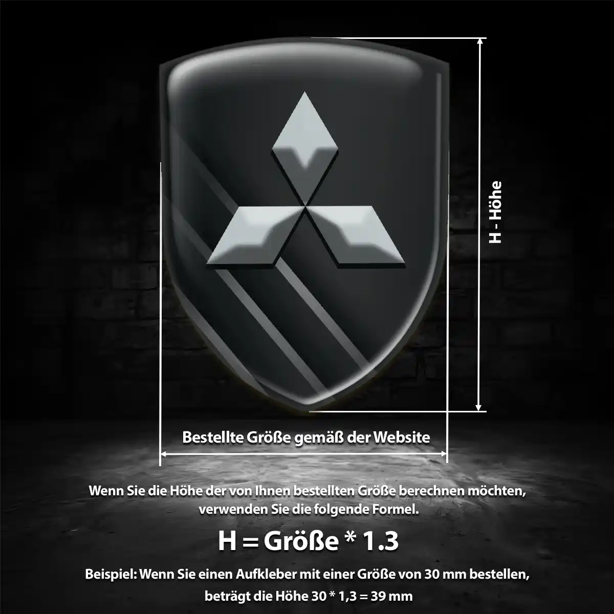 Mitsubishi 3D Gel Aufkleber Emblem Auto Stilvolles Design