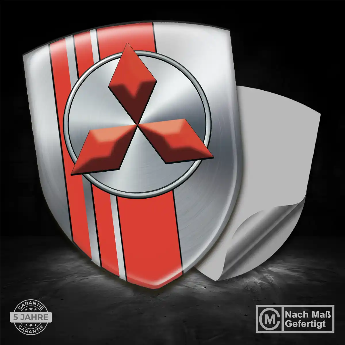 Mitsubishi 3D Gel Aufkleber Emblem Hochwertiges Harz