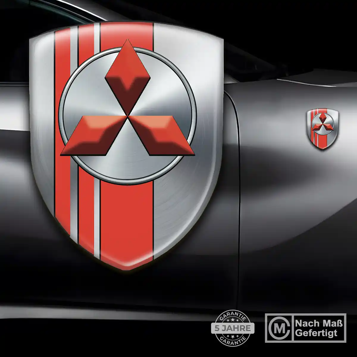 Mitsubishi 3D Gel Aufkleber Emblem Hochwertiges Harz
